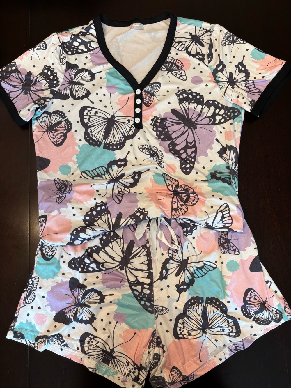 Butterfly Pajama Set / Lounge Set - Pastel Watercolor Butterflies